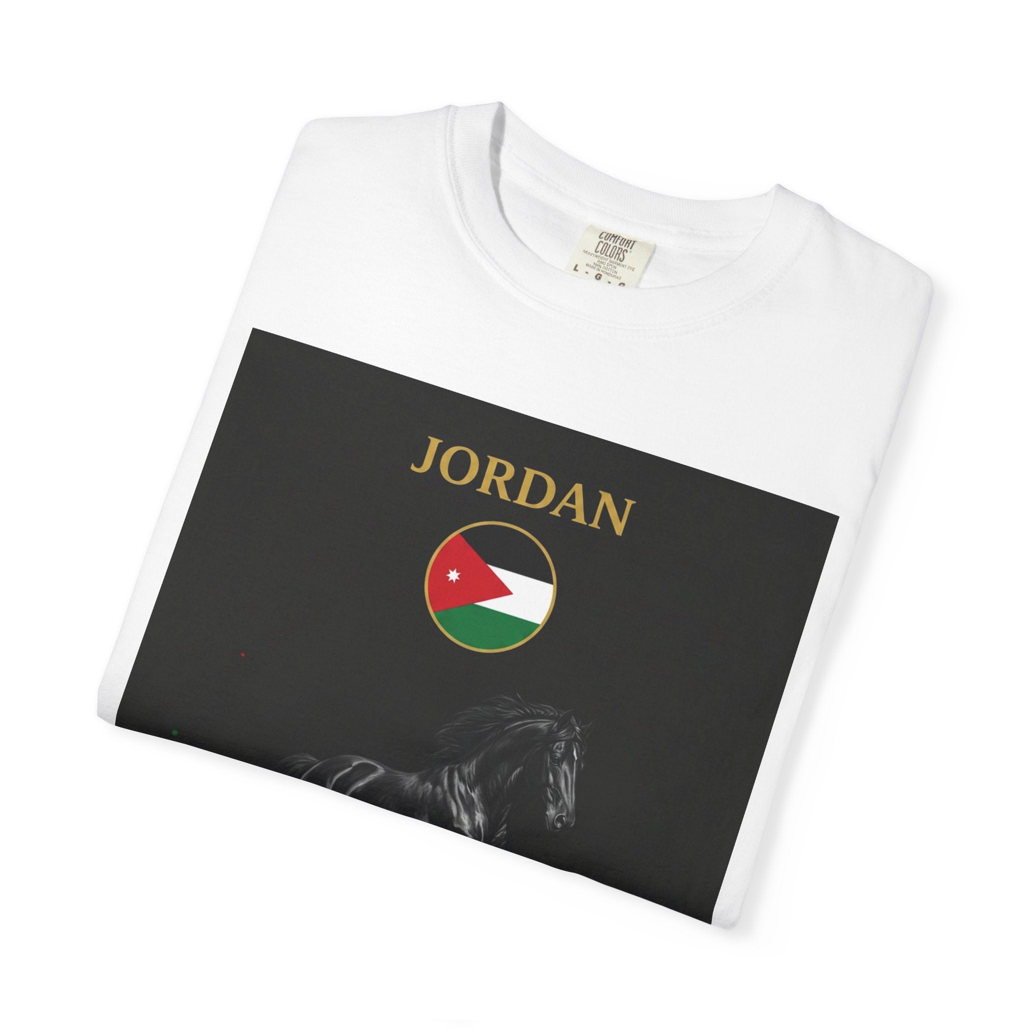 Jordan World Cup 2026 T-Shirt — Black Stallion / الحصان الأسود Soccer Fan Tee