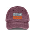 Vintage Embroidered Landscape Cap — Retro Washed Baseball Hat