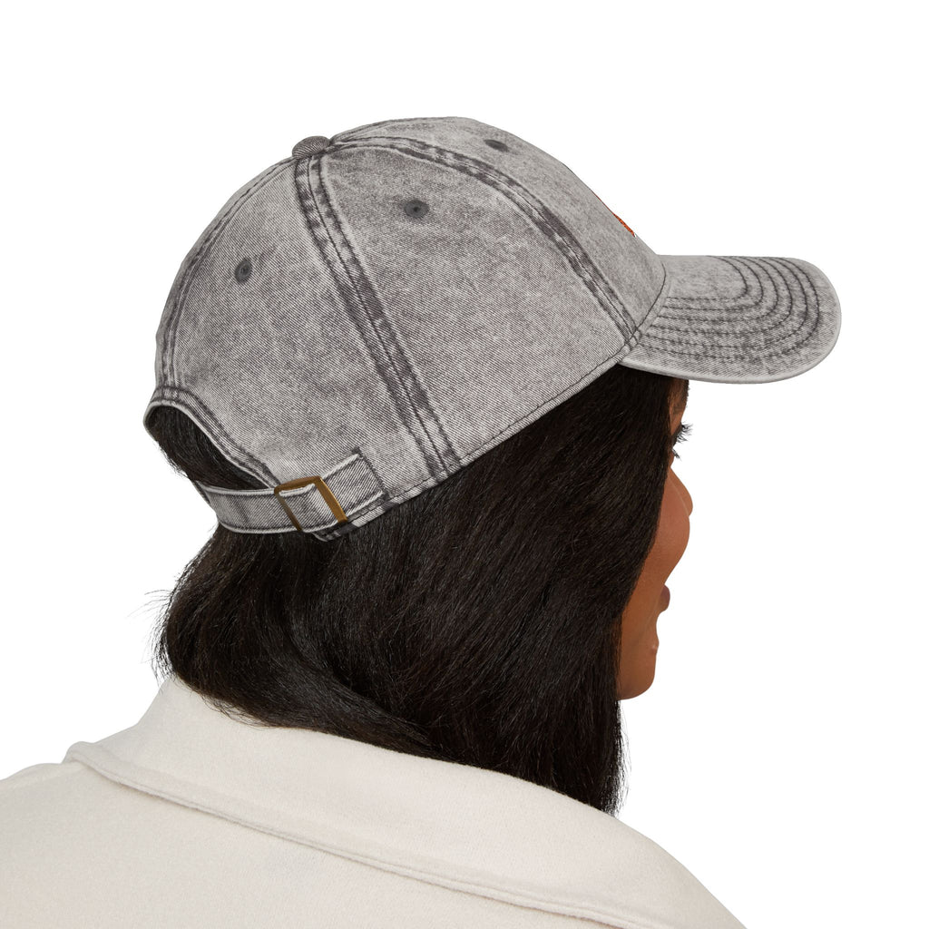 Vintage Embroidered Landscape Cap — Retro Washed Baseball Hat
