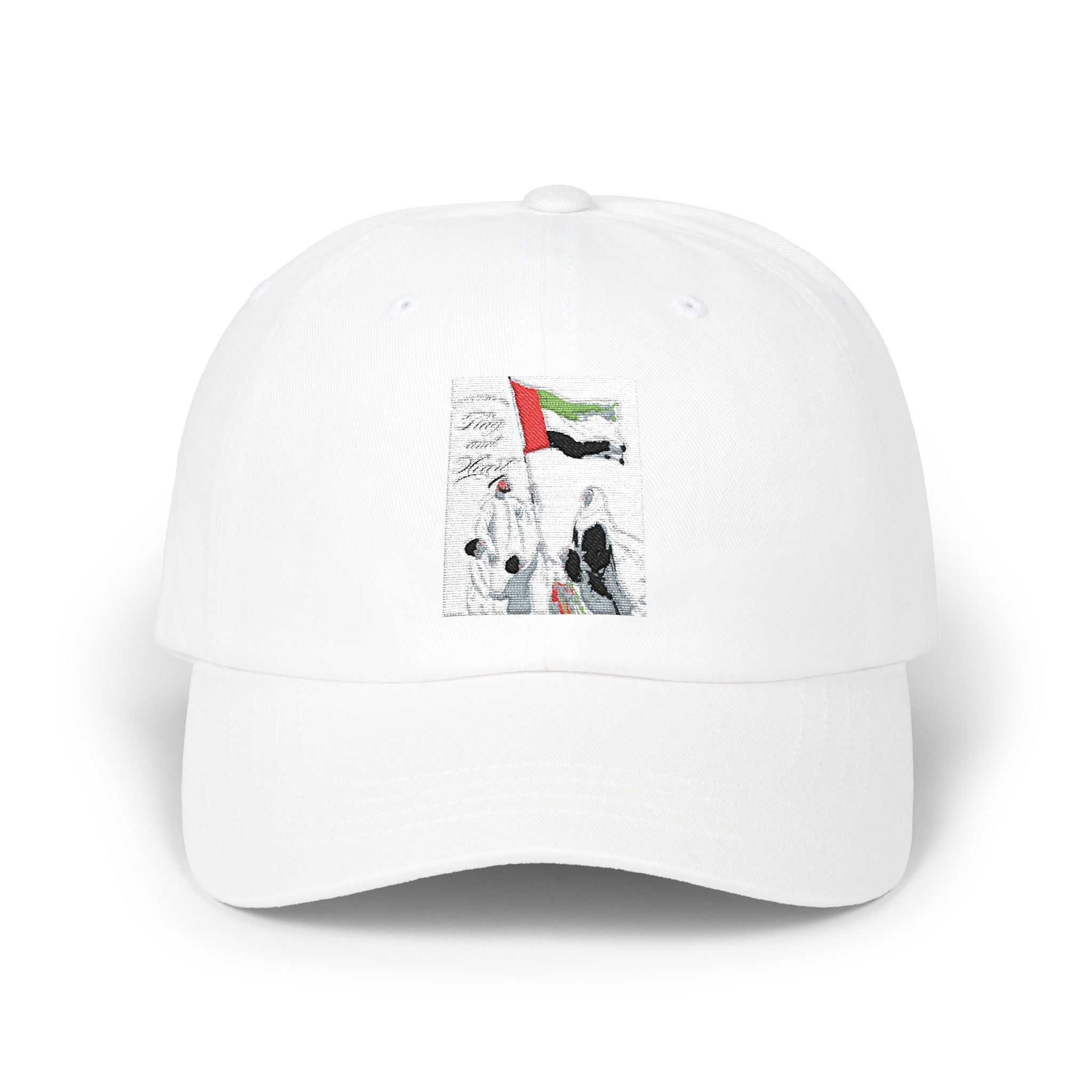 Dad Cap with Distressed UAE Flag Graphic — Casual Patriotic Baseball Hat