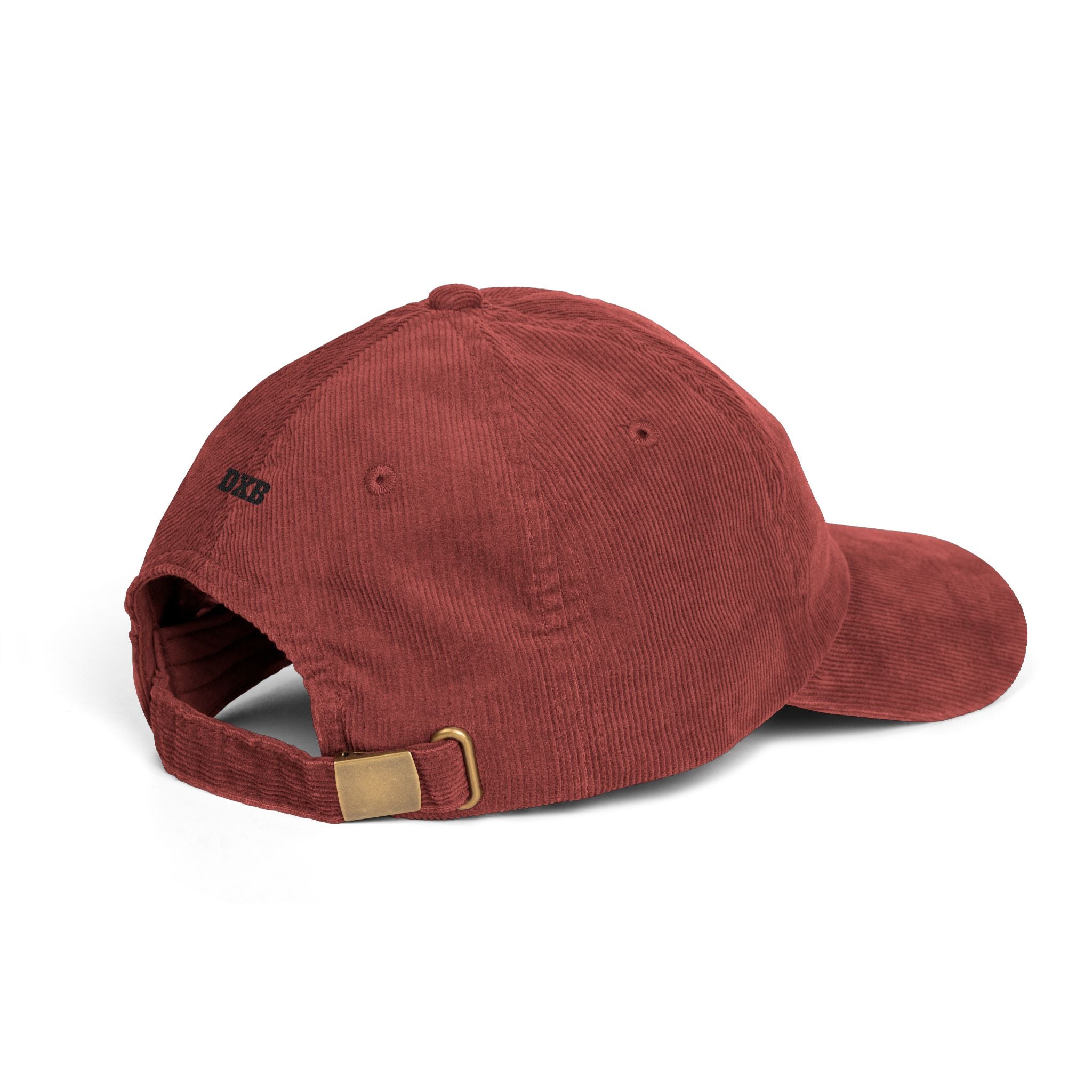 Dubai Embroidered Corduroy Cap | Vintage Rust Baseball Hat
