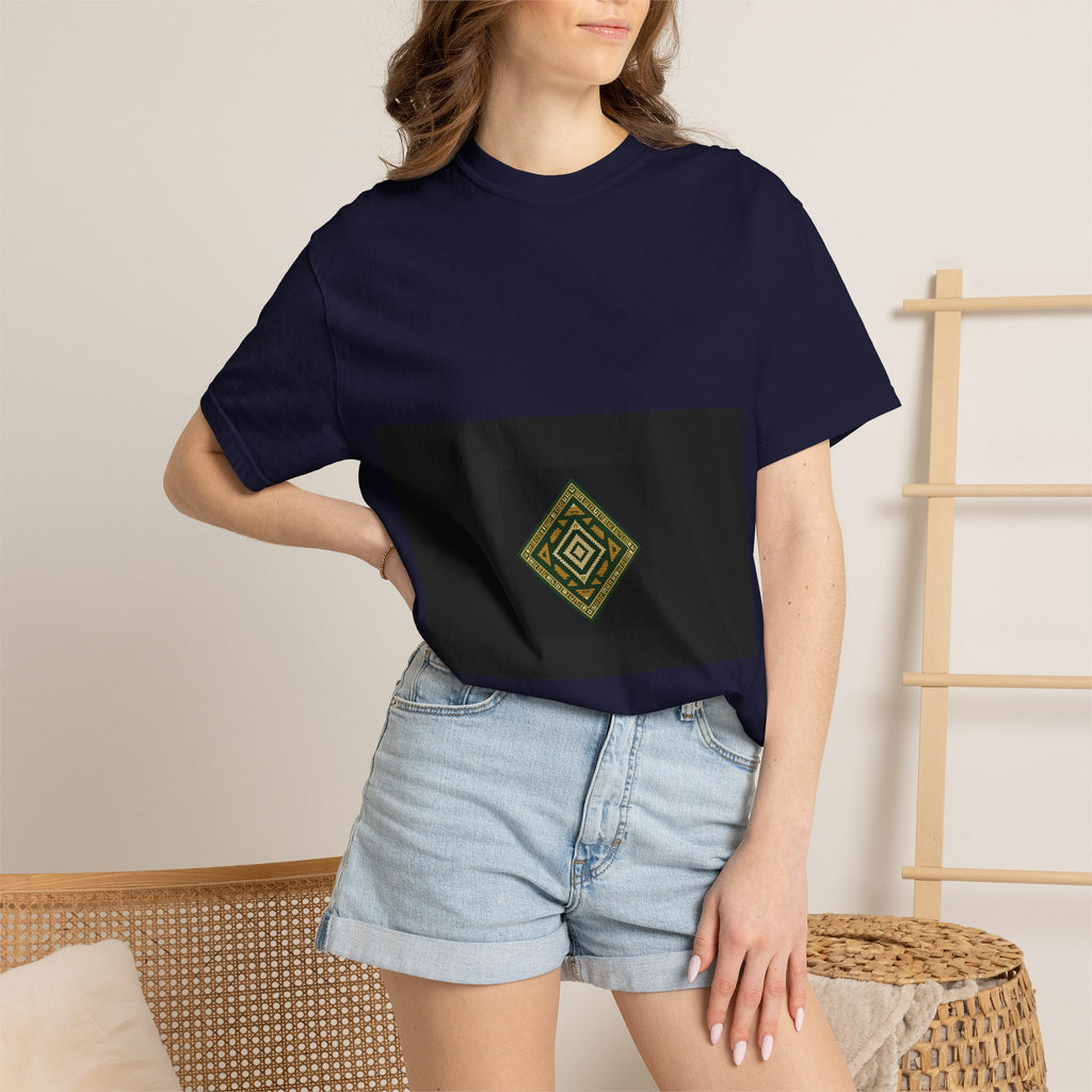 T-Shirt — Desert Soul Arabic Script Tee with Geometric Motif