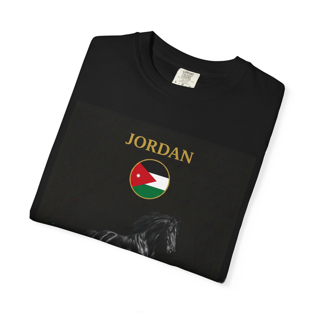 Jordan World Cup 2026 T-Shirt — Black Stallion / الحصان الأسود Soccer Fan Tee