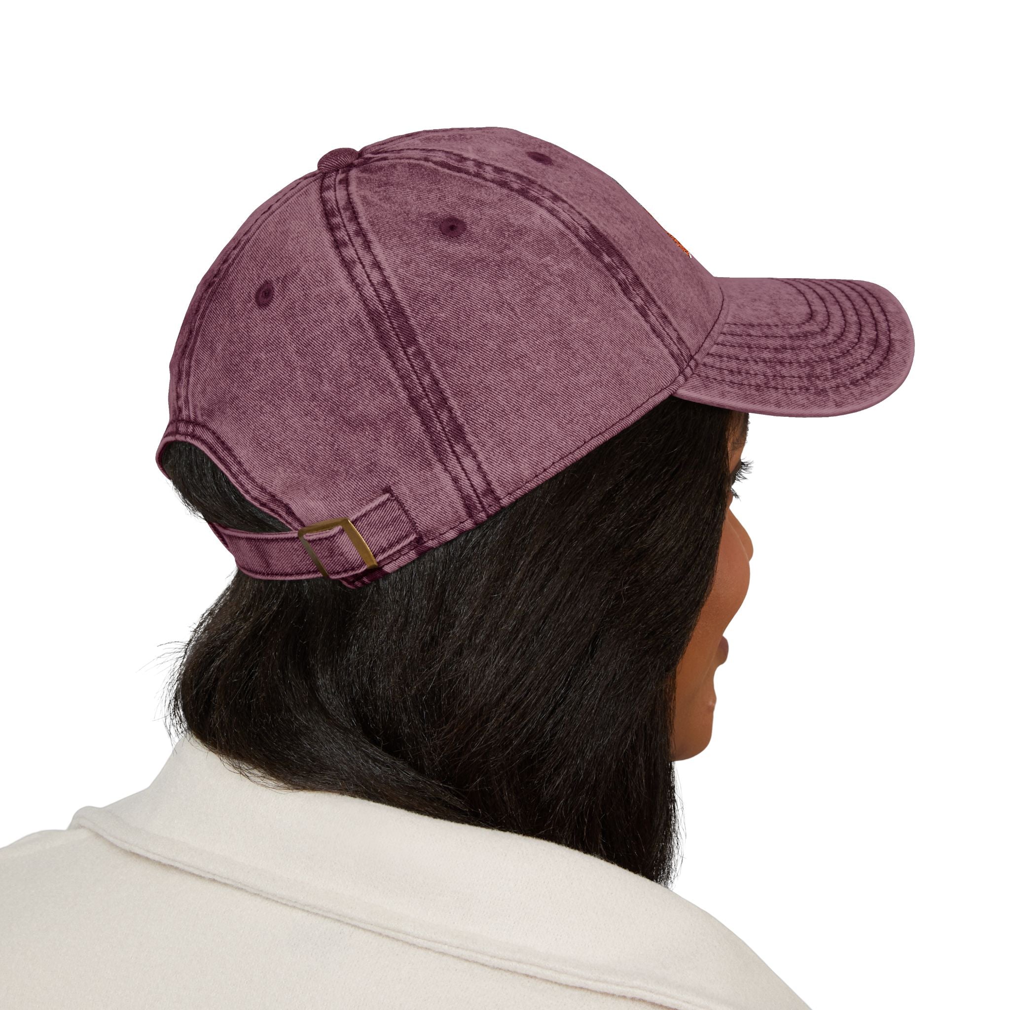 Vintage Embroidered Landscape Cap — Retro Washed Baseball Hat