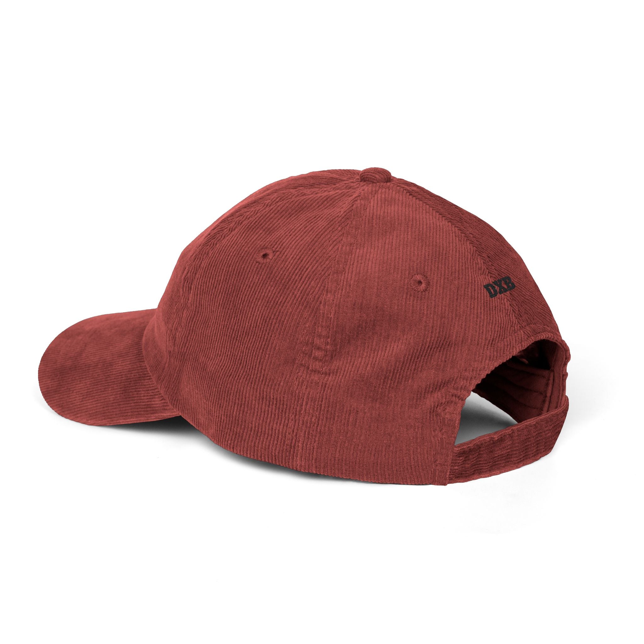 Dubai Embroidered Corduroy Cap | Vintage Rust Baseball Hat