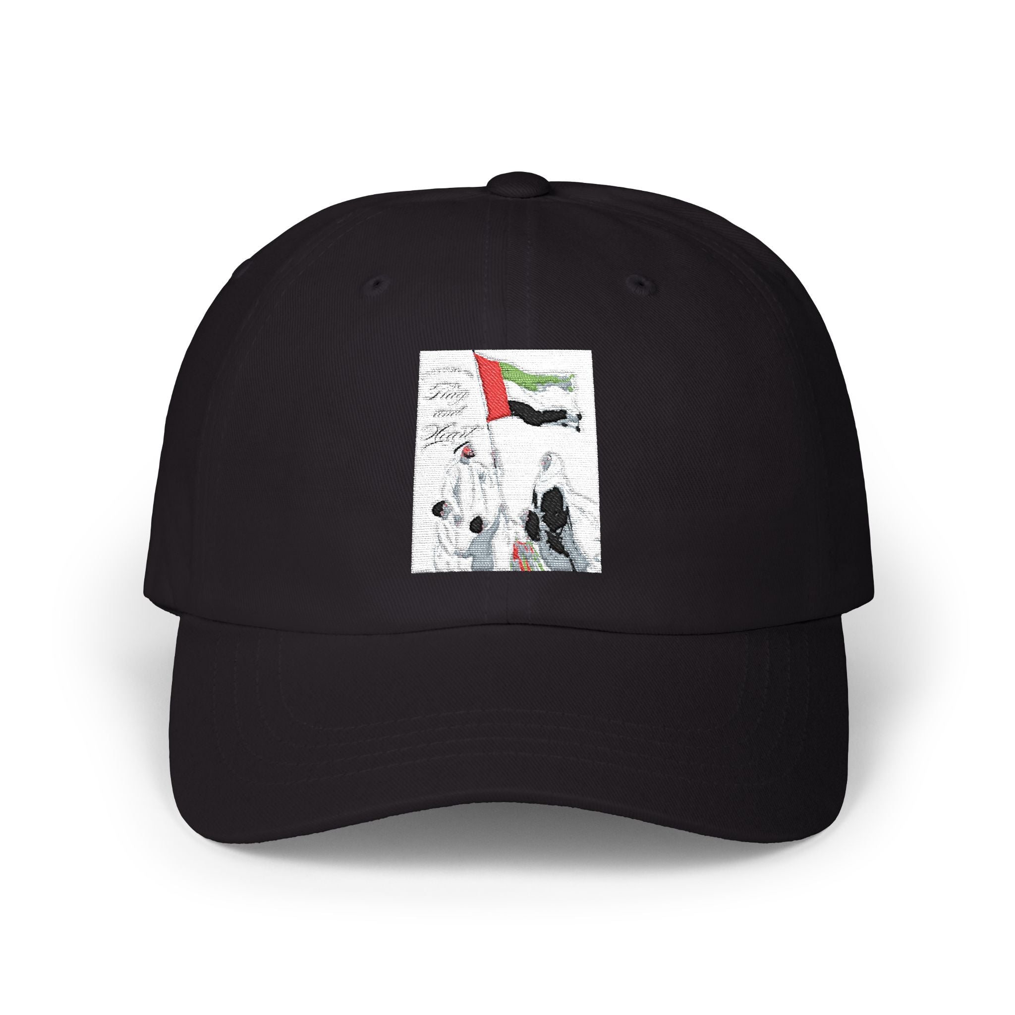 Dad Cap with Distressed UAE Flag Graphic — Casual Patriotic Baseball Hat