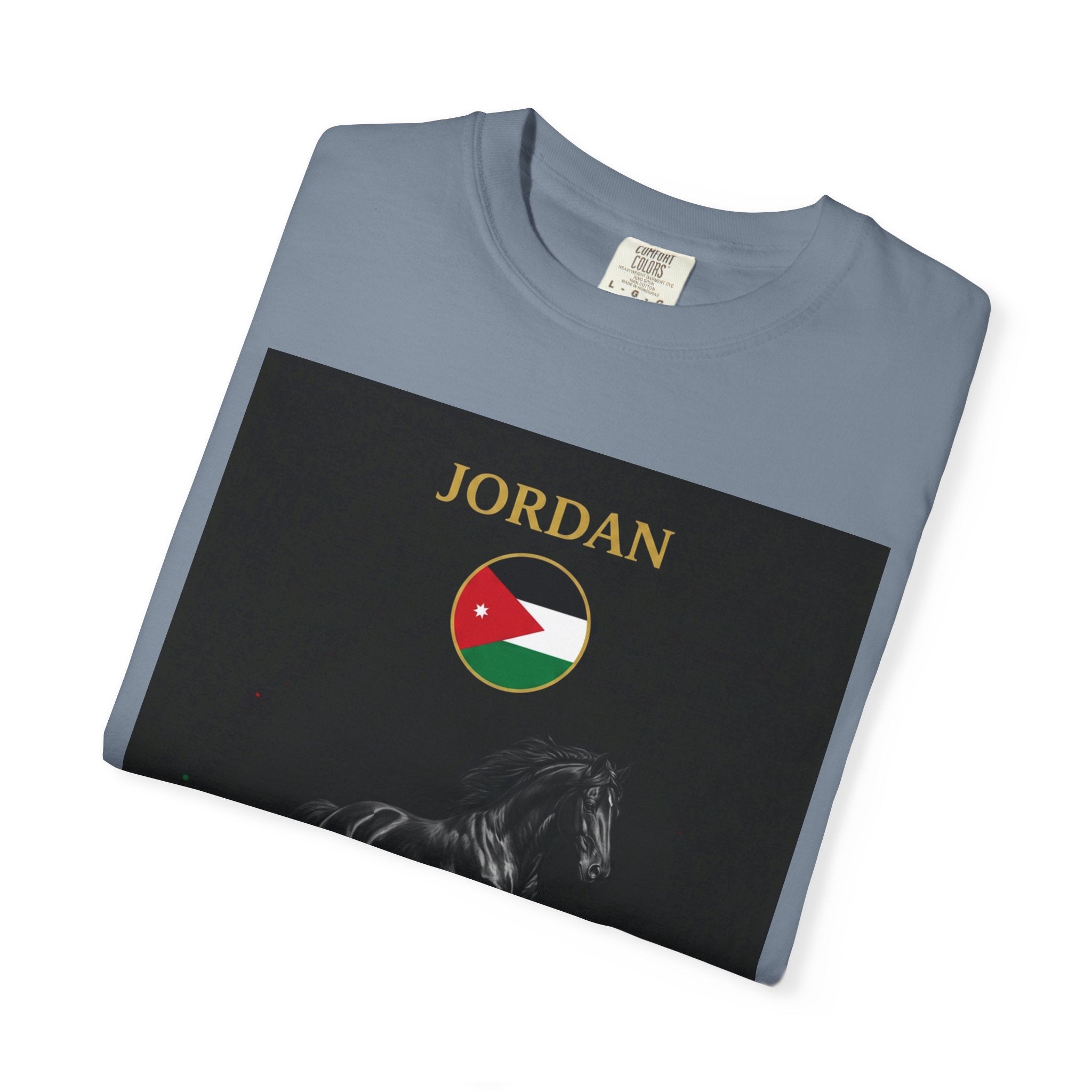 Jordan World Cup 2026 T-Shirt — Black Stallion / الحصان الأسود Soccer Fan Tee